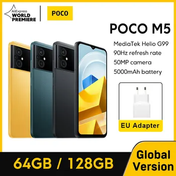 Глобальная версия POCO M5 Helio G99 NFC 50MP Тройные Камеры 90 Гц Точечный Дисплей 5000 мАч Аккумулятор 18 Вт Быстрая Зарядка