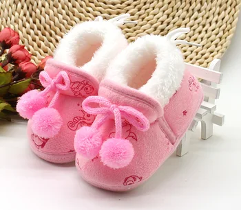 Зимняя супер теплая обувь для новорожденных, зимние ботинки принцессы для маленьких девочек, первые ходунки, обувь для малышей и мальчиков на мягкой подошве, Обувь для мальчиков