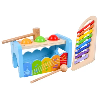Многофункциональная музыкальная ударная игрушка, игрушки для малышей, деревянные детские молотки