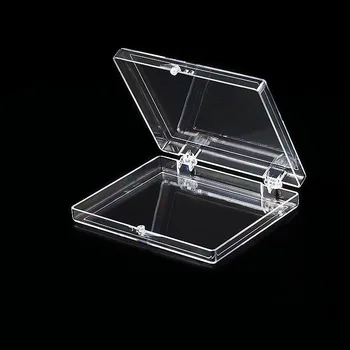 Прямоугольная откидная Прозрачная пластиковая коробка Коробка для упаковки визитных карточек Коробка для хранения мелких предметов Коробка для хранения принадлежностей для дизайна ногтей