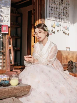 Традиционная Корейская одежда, Женский Новый костюм Корейской принцессы, женское свадебное платье, платье Ханбок, одежда для повседневных выступлений.